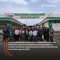 Los estudiantes de la Facultad de Medicina Veterinaria y Zootecnia vivieron una experiencia enriquecedora al conocer la Estación Experimental del Instituto Nacional de Innovación Agraria.